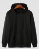 Men Dragon Print Chinese Kangaroo Pocket Casual Hooded Sweatshirt