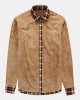 Mens Classic Plaid Piush Lined Long Sleeve Lapel Thick Vintage Shirt Jacket