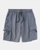 Mens Casual Big Pocket Drawstring Cargo Shorts