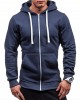 Mens Solid Color Zipper Jackets Thick Warm Sweater Hoodie Jacket