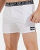 Mens Sport Solid Color Patchwork Letter Waistband Quick Dry Breathable Mid Waist Shorts