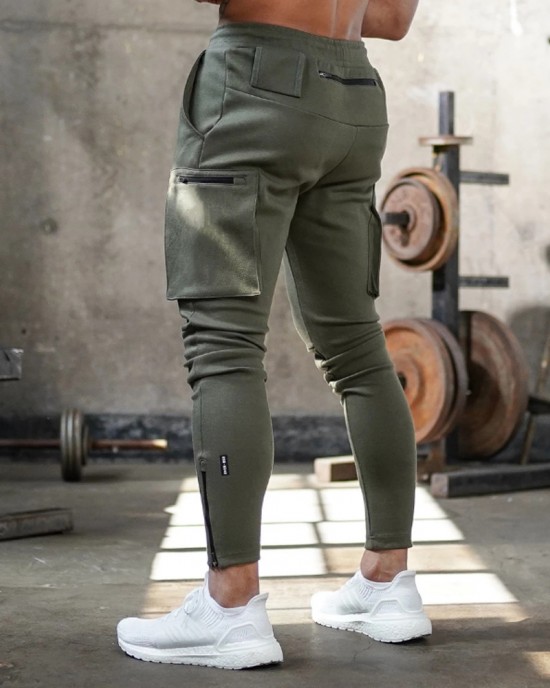 Men’s Fitness Pants Outdoor Running Gym Quick Dry Sports Pants Camouflage Work Pants Sports Training Pants