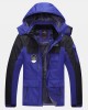 Mens Patchwork Windproof Warm Thick Fleece Lined Hooded Coats With Pocket