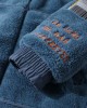 Mens Letter Embroidery Label Warm Fleece Long Sleeve Coats