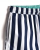 Mens Classic Striped Print Loose Quick Dry Drawstring Waist Holiday Beach Board Shorts