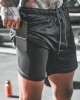 2  in  1 Men’s Running Shorts Double  deck Quick Drying Jogging Gym Short Pants with Phone Pocket