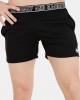 Mens Sport Solid Color Patchwork Letter Waistband Quick Dry Breathable Mid Waist Shorts